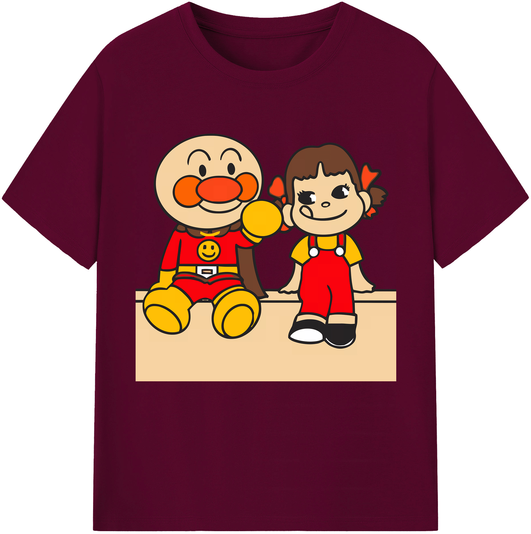 （画像用） アンパンマン Anpanman レディースカジュアルプリントTシャツ（綿100％）